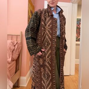 Rare Indonesian Ikat long coat - one of a kind, vintage OS